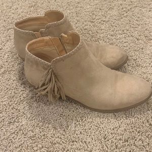wild fable tan booties with tassels